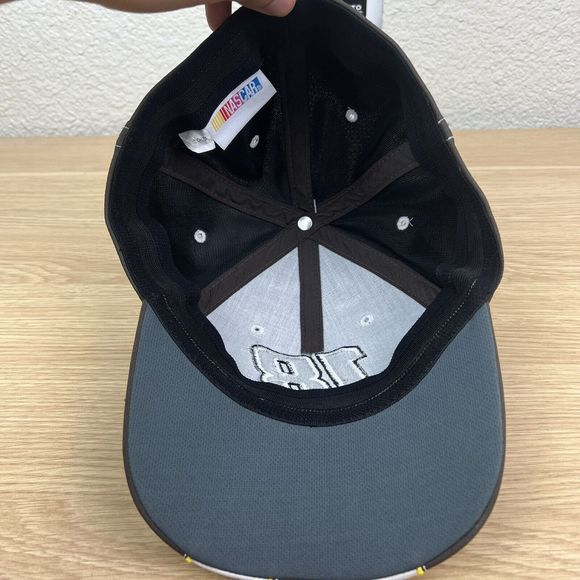 NASCAR Kyle Busch #18 Baseball Dad Cap Brown Hat - Picture 7 of 9